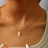 201 Stainless Steel Smile Oval Pendant Necklaces for Women WG85DC7-01-2