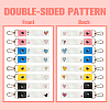 PU Leather & Cotton Name Marker Keychain AJEW-WH0514-031-3