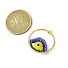 Glass Seed Beaded Evil Eye Pendants PALLOY-MZ00532-03-2