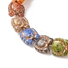 Painted Glass Beads Strands GLAA-B037-05-3