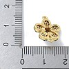 Rack Plating Brass Micro Pave Colorful Cubic Zirconia 5-Petal Flower Connector Charms KK-A234-068G-3