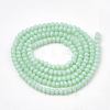 Opaque Solid Color Glass Beads Strands X-GLAA-S178-12B-10-2