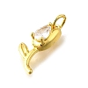 Brass Micro Pave Cubic Zirconia Pendants KK-Z102-01G-02-2