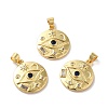 Rack Plating Brass Micro Pave Cubic Zirconia Pendants KK-A160-15G-2