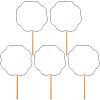5Pcs Handmade Craft DIY Iron Fan Frames DIY-CN0003-62A-1