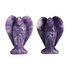 Natural Lepidolite Carved Angel Figurines G-O200-03J-08-1