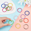   16Pcs 8 Colors Spray Painted Alloy Spring Gate Rings FIND-PH0009-67-3