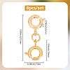 Brass Double Spring Ring Clasps FIND-AB00055-2