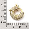 Brass Micro Pave Clear Cubic Zirconia Spring Ring Clasps KK-L228-42G-3