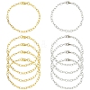 10Pcs Iron Cable Chain Bracelets IFIN-YW0004-03G-2
