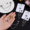 4Pcs Bee Zinc Alloy Rhinestone Fringed Brooches JEWB-FH0002-33P-3