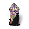 Flower & Cat Enamel Pins JEWB-Z048-06EB-2