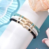 3Pcs 3 Colors Glass Seed Beaded Stretch Bracelet Sets for Women BJEW-JB11373-01-1