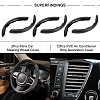 SUPERFINDINGS 2Pcs Fibre Car Steering Wheel Cover and 12Pcs PVC Air Conditioner Strip Decoration Cover AJEW-FH0002-40-4