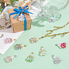 30Pcs 2 Colors Glass Pendants PALLOY-PH01718-2