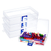 1 Grid Transparent PP Plastic Bead Containers with Hinged Lids CON-WH0112-021A-1