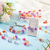 50Pcs 5 Colors Baking Paint Transparent Glass European Beads GPDL-SW0001-01-7
