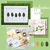 400Pcs 4 Colors Cloth Artificial Leaves DIY-MA0007-15B-5