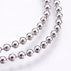 Electroplated 925 Sterling Silver Ball Chains STER-I015-01D-2