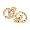 Brass Micro Pave Cubic Zirconia Pendants KK-Q068-28G-2