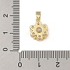 Brass Micro Pave Cubic Zirconia Pandents KK-U041-02G-03-3