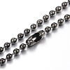 304 Stainless Steel Ball Chain Necklaces Making MAK-I008-01B-A02-1