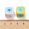 Opaque Printed Acrylic European Beads AC-CBADA7D-14-3