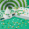 800Pcs 4 Colors Saint Patrick's Day Opaque Plastic Beads KY-SP0001-06-4
