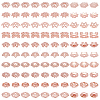 100Pcs 10 Styles Brass Bead Caps KK-PH0012-35RG-1