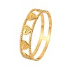 304 Stainless Steel Heart Wave Cutout Hinged Cuff Bangles for Women WG6F9C2-01-3