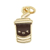 Brass Enamel Charms KK-C110-14B-01G-1