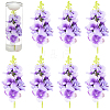 12Pcs Silk Fabric & Plastic Simulation Hyacinth AJEW-SC0031-57-1