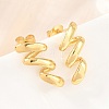 Wave 304 Stainless Steel Stud Earrings with 316 Surgical Stainless Steel Pins for Women SA-CBAB549-02G-3
