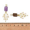 Natural Mixed Stone Pendants PALLOY-JF06063-3