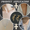 100Pcs 304 Stainless Steel Tiny Cross Charms FIND-UN0004-03-6