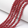 Opaque Solid Color Imitation Jade Glass Beads Strands EGLA-A044-P6mm-D02-1