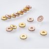 Brass Micro Pave Cubic Zirconia Bead Spacers ZIRC-NB0001-38-4