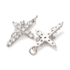 Brass Pave Clear Cubic Zirconia Pendants CU-CBA2907-01B-P-2