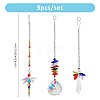 3Pcs Glass Dragonfly Hanging Suncatchers HJEW-FH00221-2