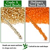Pale Goldenrod 11/0 Grade A Round Transparent Glass Seed Beads X-SEED-Q007-F33-2