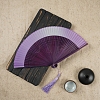 Chinese Style Wood Folding Fan with Tassel PW-WG4D112-16-1