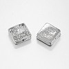 Alloy Crystal Rhinestone Square Beads RB-J513-01P-1