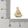Brass Micro Pave Cubic Zirconia Charms KK-C043-06G-3