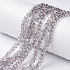 Electroplate Transparent Glass Beads Strands EGLA-A034-T6mm-F12-1