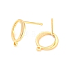 Rack Plating Brass Stud Earring Findings KK-M261-45G-2