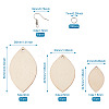 DIY Unfinished Wooden Pendant Earring Making Kits DIY-YS0001-16-8