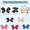 20Pcs 5 Colors Light Gold Plated Alloy Glass Pendants GLAA-SC0002-32-2