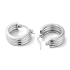 Rack Plating Brass Hoop Earrings for Women EJEW-D059-26P-2