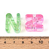 UV Plating Transparent Acrylic European Beads OACR-M027-02N-4