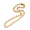 Vacuum Plating 304 Stainless Steel Ball Chain Necklace & Bracelet Set STAS-D181-01G-01C-2